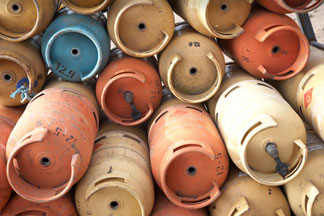 Old gas cylinders